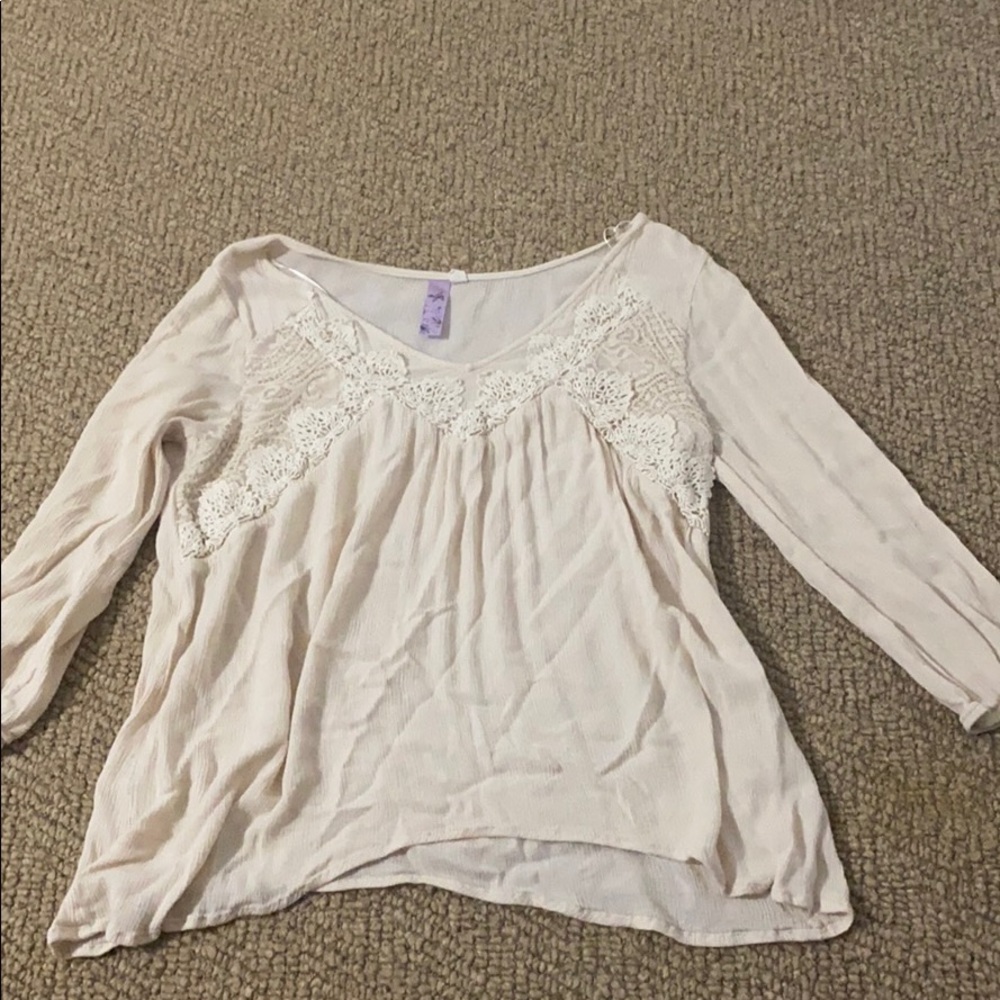 Tan long sleeve top